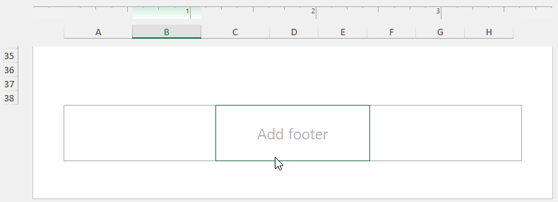 Use the Page Layout Tab to Edit Footers in Excel