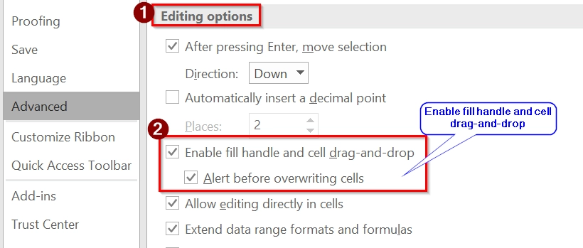Enable Page Break Movements in Excel