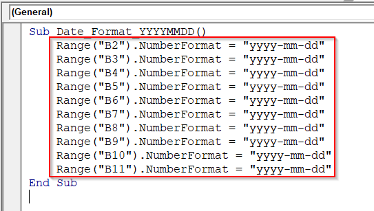 Using NumberFormat to Format Dates in Cells