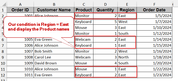 List Multiple Matches using TEXTJOIN and FILTER