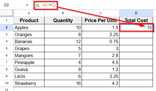 Using Asterisk To Multiply Two Columns