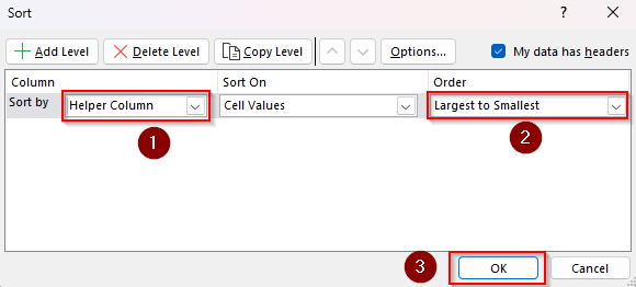 Randomizing Names with the RAND/RANDBETWEEN Function and By Manual Sorting