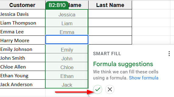 How to Use Smart Fill in Google Sheets?