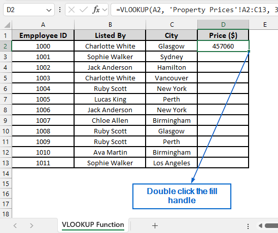 Use VLOOKUP Function to Transfer Data from Another Worksheet