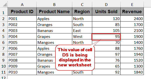 Using the INDIRECT Function to Reference Another Sheet Dynamically