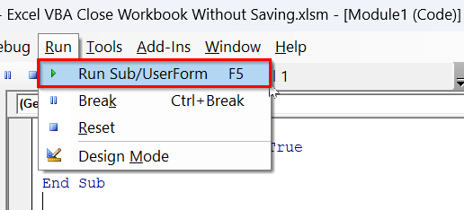 Mark Workbook as Saved