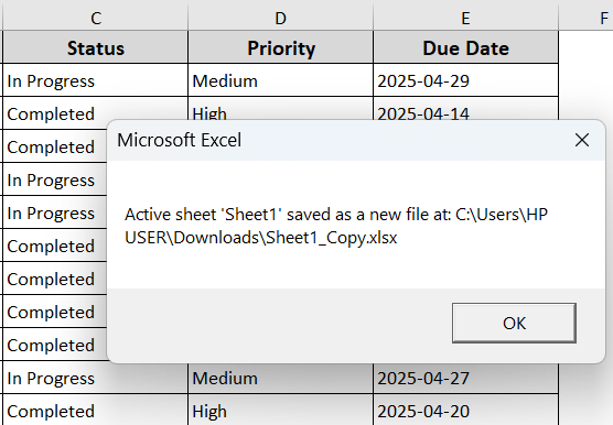 Save One/ Specific Worksheet as a New Excel File