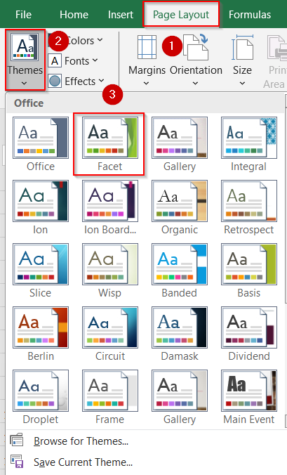 Apply Excel Themes to Instantly Update Chart Color Schemes