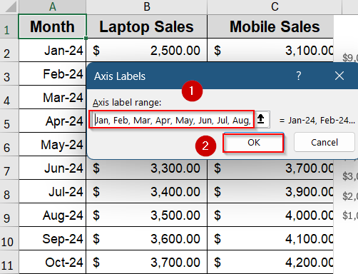 Update X Axis Labels from Select Data Options