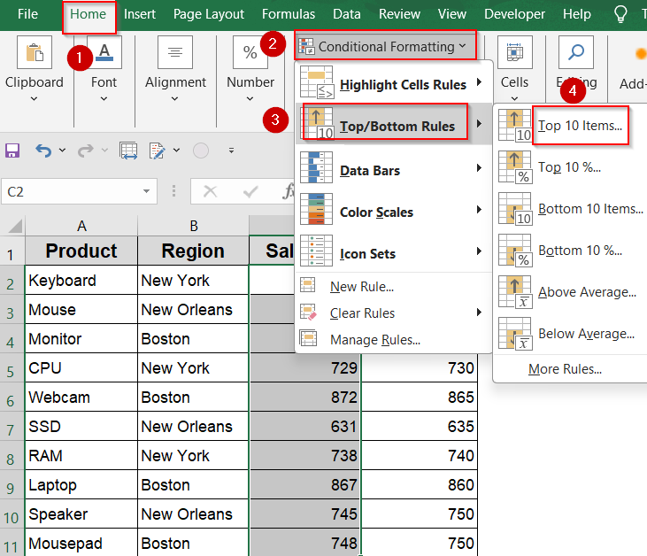 Highlight Top N Values
