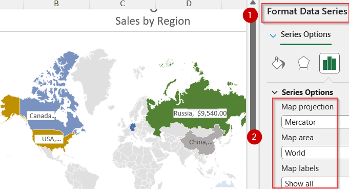 Use Excel’s Built-in Map Chart Feature