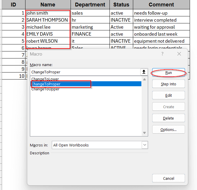 Create a Reusable VBA Macro To Change Case
