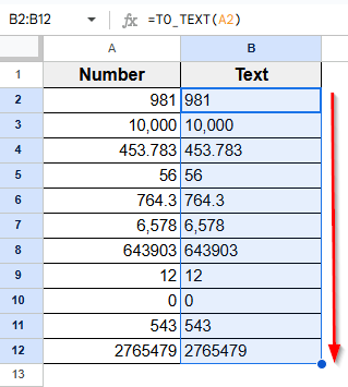 Using TO_TEXT Function