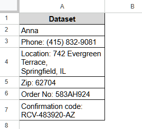Extract Numbers in Different Columns from a String With the SPLIT Function in Google Sheets