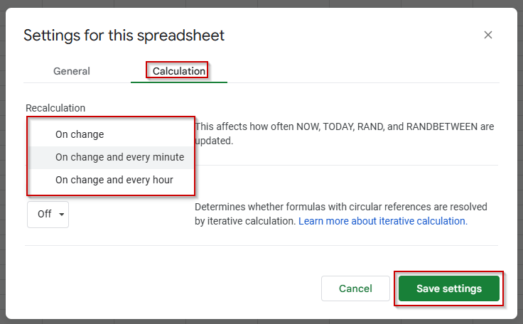 Manually Refresh the Sheet