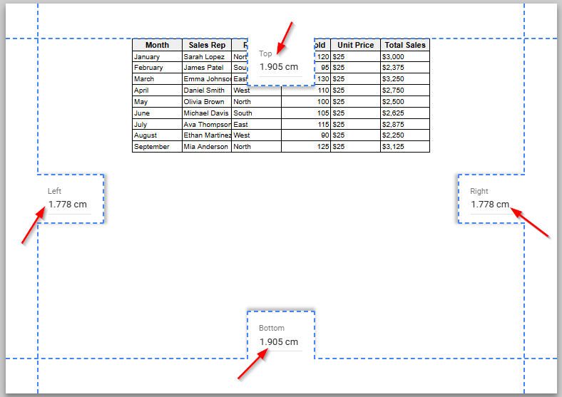 Steps to Change Margins in Google Sheets