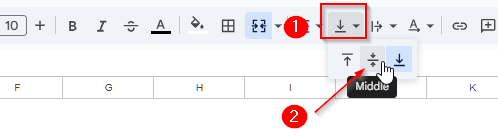 Merge Rows Using the Menu Bar Option in Google Sheets