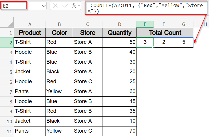 Count Matching Pairs Across Columns with Arrays and COUNTIFS Function