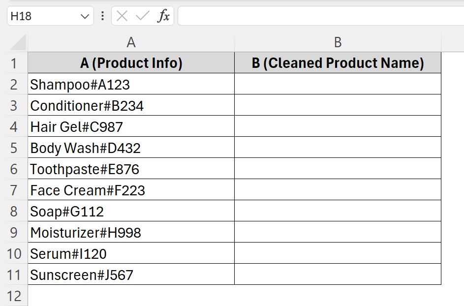 Applying Flash Fill to Remove Specific Text from Cell