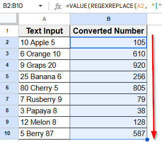 Applying REGEXREPLACE with VALUE Function