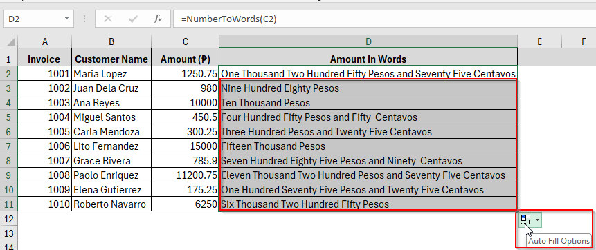 Using VBA for Macro Code to Convert Number to Words in Excel