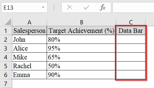 Applying REPT Function to Show Data Bars with Percentage