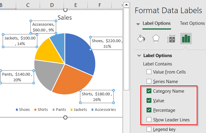 Steps to Show Both Percentage and Value in Excel Pie Chart