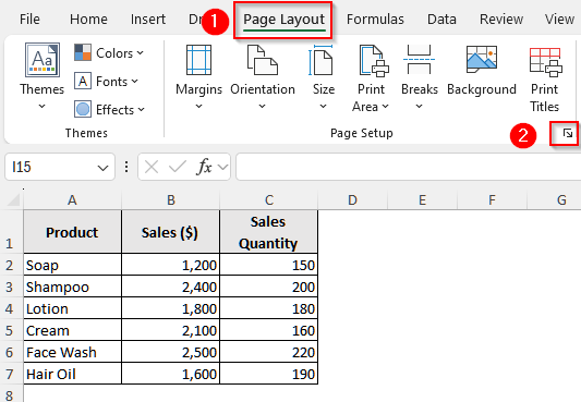 Edit Footer in Excel With Page Setup Setting