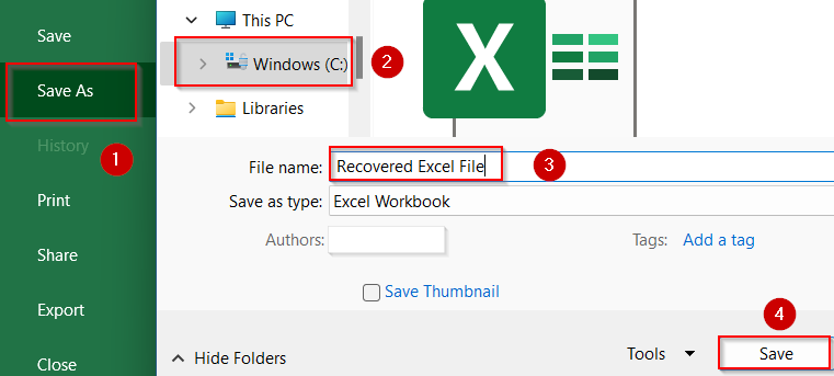 Recover Unsaved or Crashed Workbooks Using Excel’s AutoRecover Feature