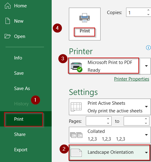 Use Landscape Orientation to Fit Wider Excel Sheets When Saving as PDF