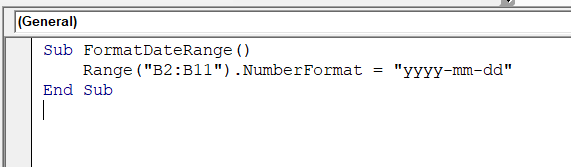 Apply NumberFormat to a Range of Cells