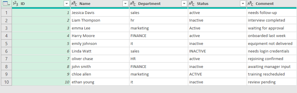 Convert Case in Excel Using Power Query