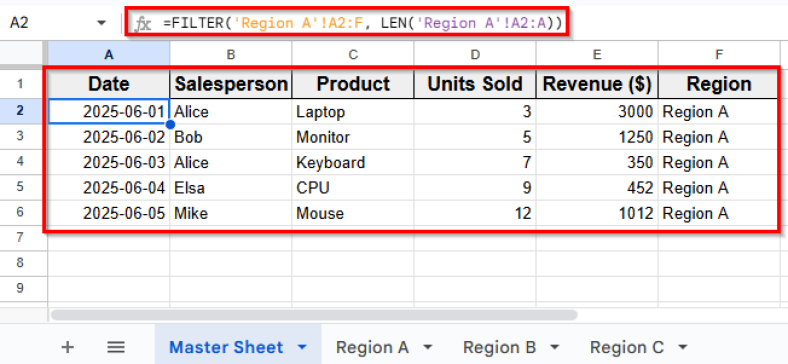 How to Make a Master Sheet in Google Sheets (4 Suitable Ways) - Excel ...
