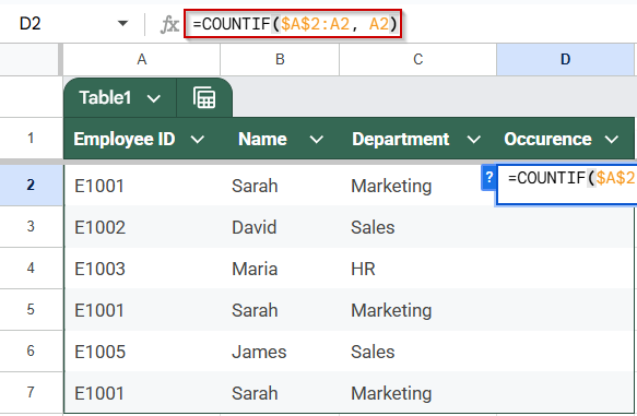 Use Helper Column & VLOOKUP Function to Find the Nth Duplicate