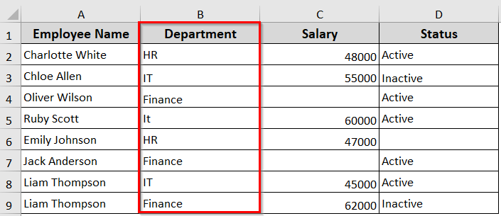 Delete Rows Using Filter Criteria