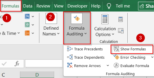 View Formulas to Help Trace the Loop