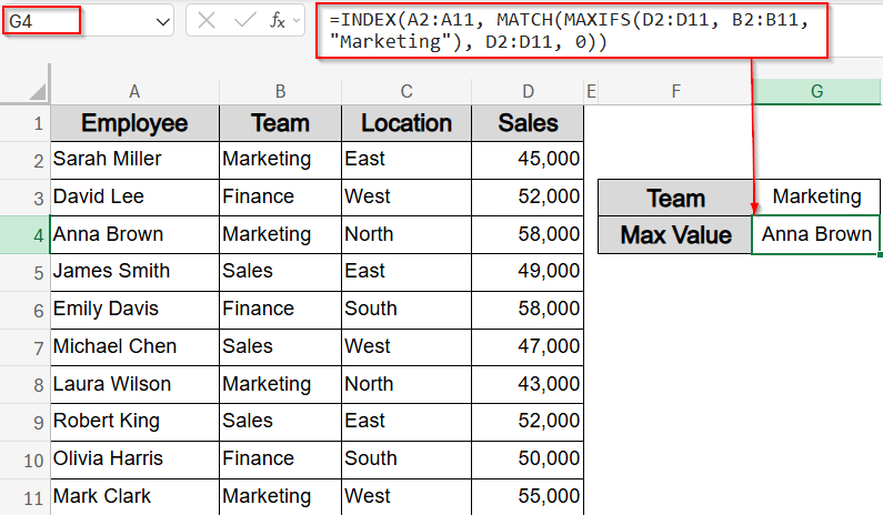 Retrieve Associated Data Using INDEX and MATCH Functions