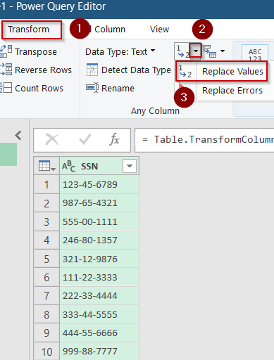 Try Power Query for Structured, Reusable SSN Cleanup
