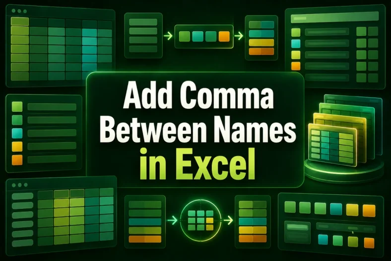 featured image - add comma between names in excel