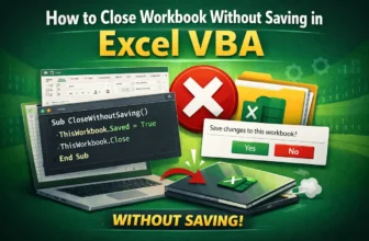 featured image - close workbook wihout saving in excel vba
