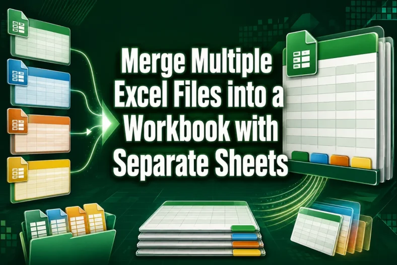 featured image- combine multiple excel files into one workbook separate sheets