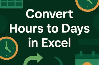 featured image - convert hours to days in excel