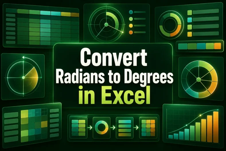 featured image - convert radians to degrees in excel