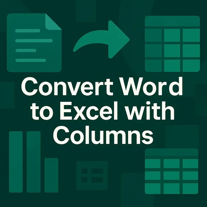 featured image - convert word to excel with columns
