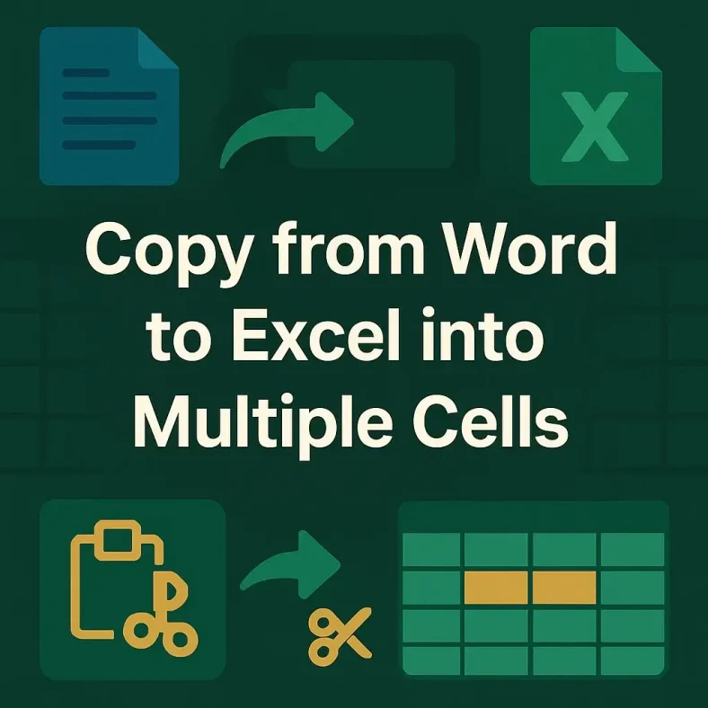 featured image - copy from word to excel into multiple cells