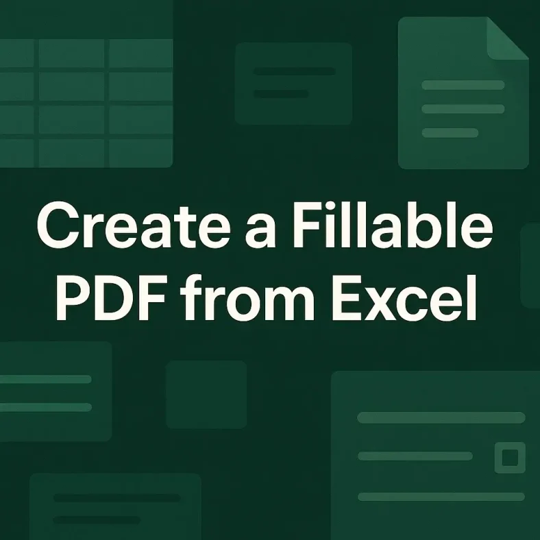 featured image - create a fillable pdf from excel