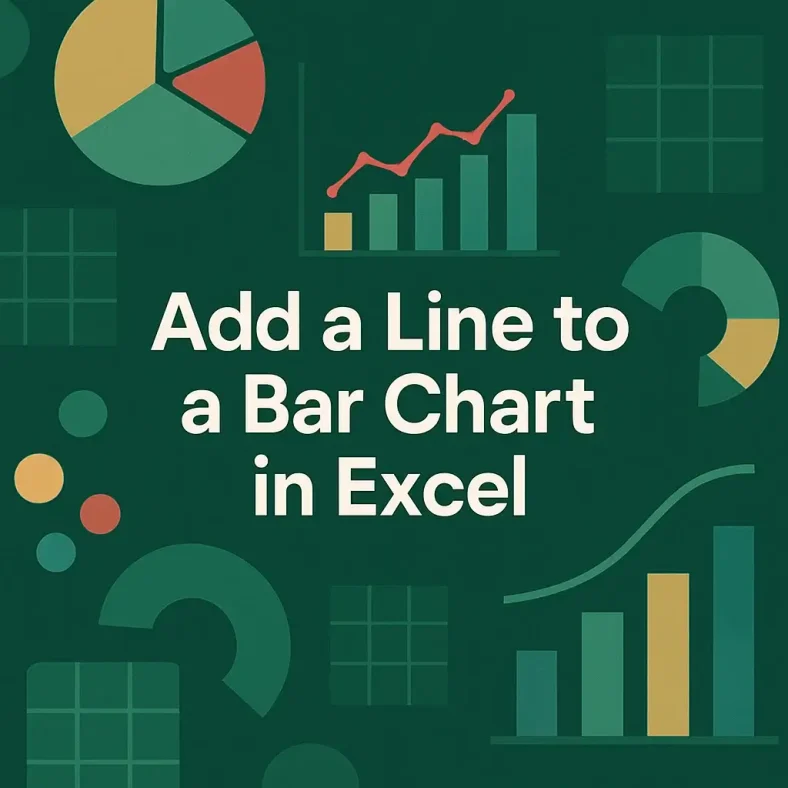 featured image - excel add line to bar chart