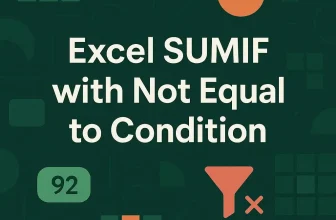 featured image - excel sumif not equal