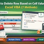 featured image - excel vba delete row based on cell value