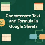 featured image - google sheets concatenate text and formula